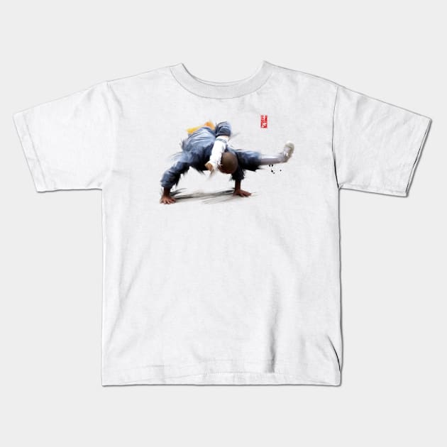 Shaolin Monk Kids T-Shirt by ILYOart